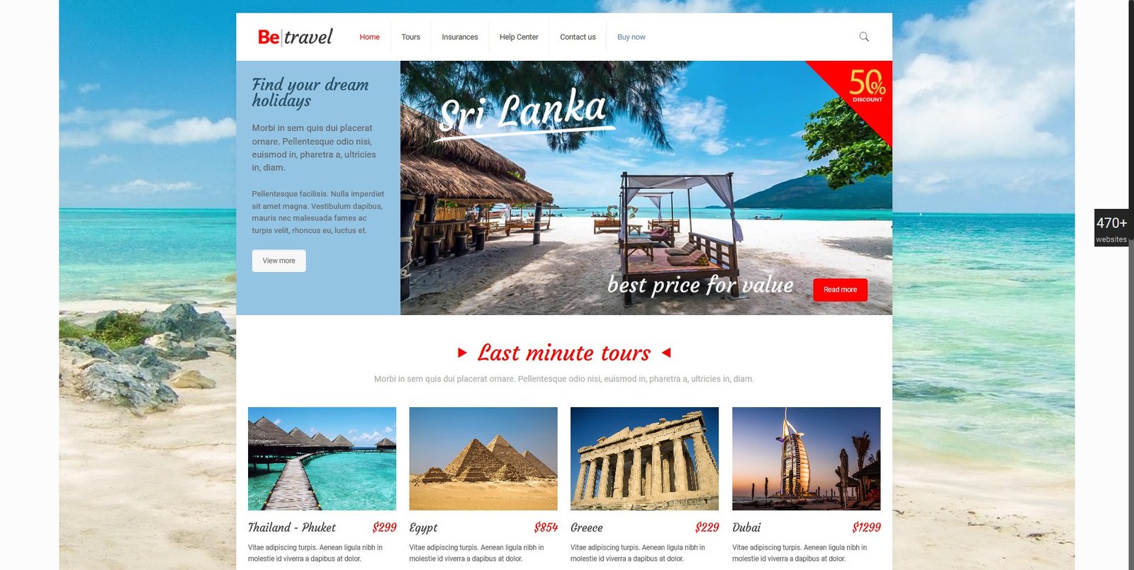 Screenshot 2019 10 07 BeTravel – BeTheme