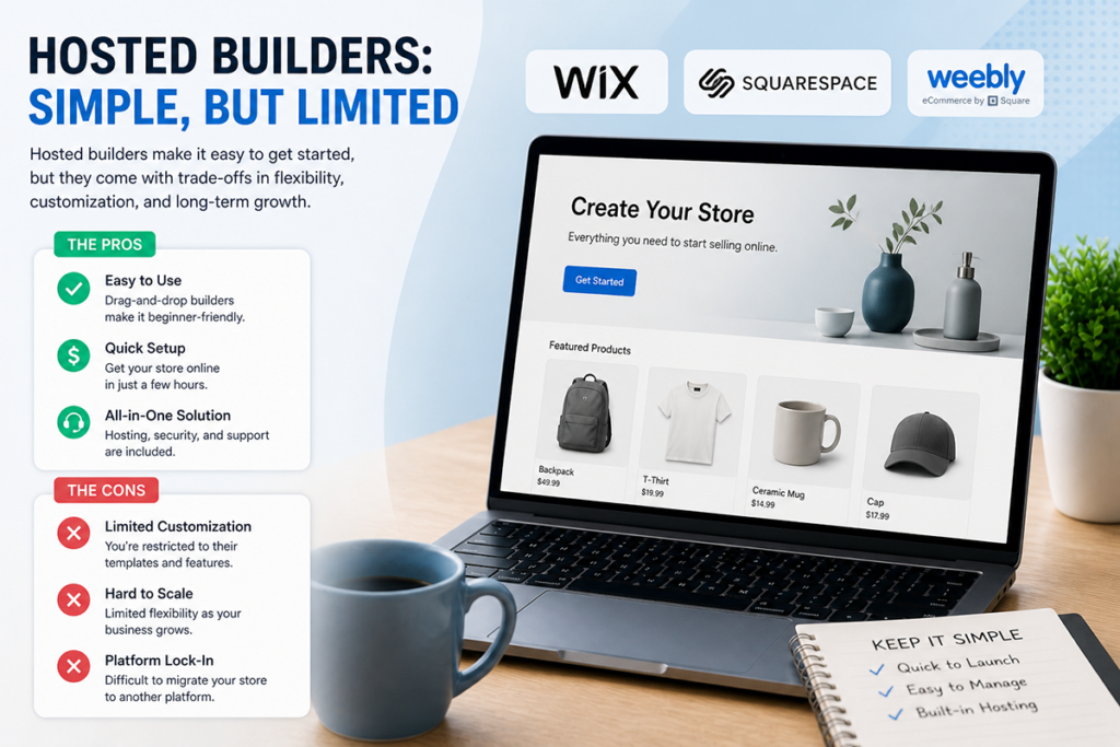 Hosted e-commerce builders