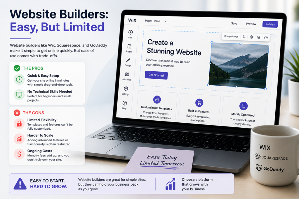 website builders easy but limited