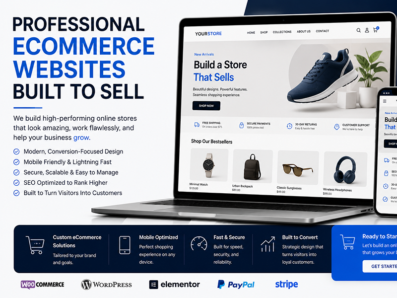 Ecommerce Websites Built to Sell