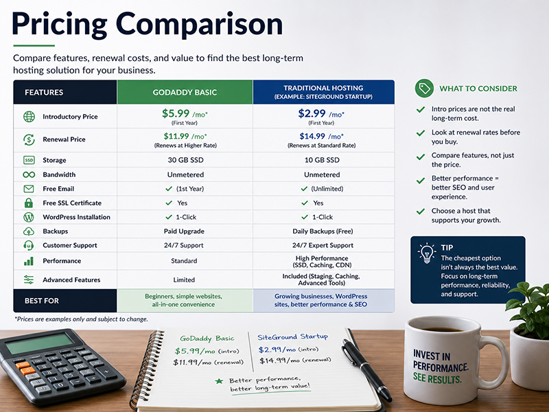 Pricing Comparison