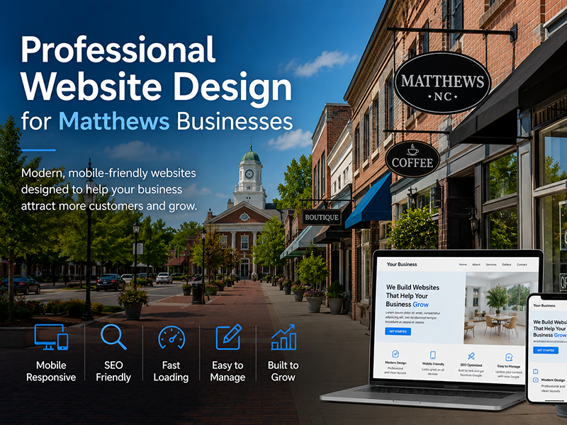 Professional website design for Matthews businesses