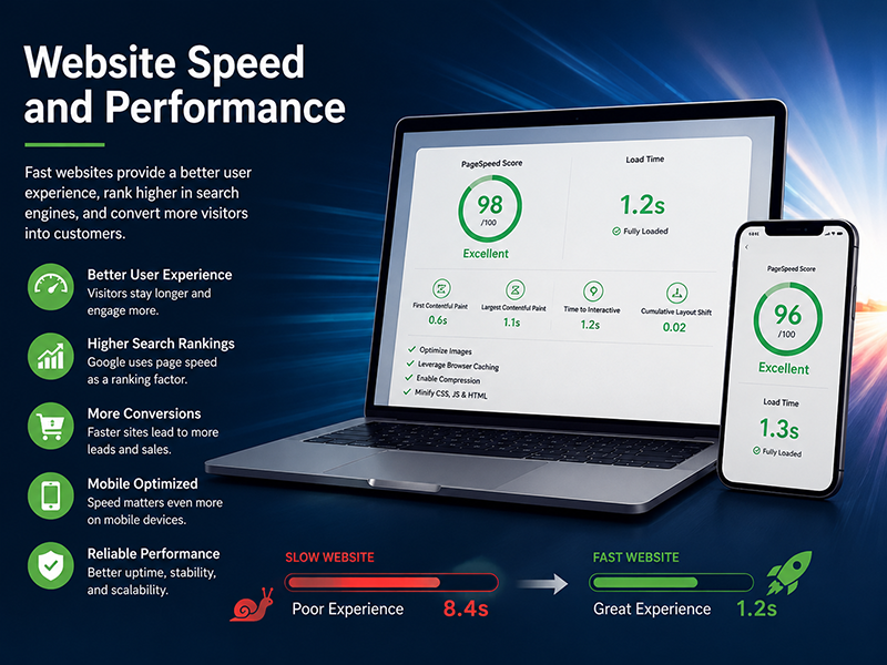 Website speed and performance benefits