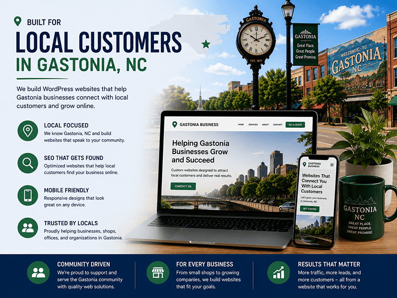 Gastonia NC Web Design 3 Built for Local Customers