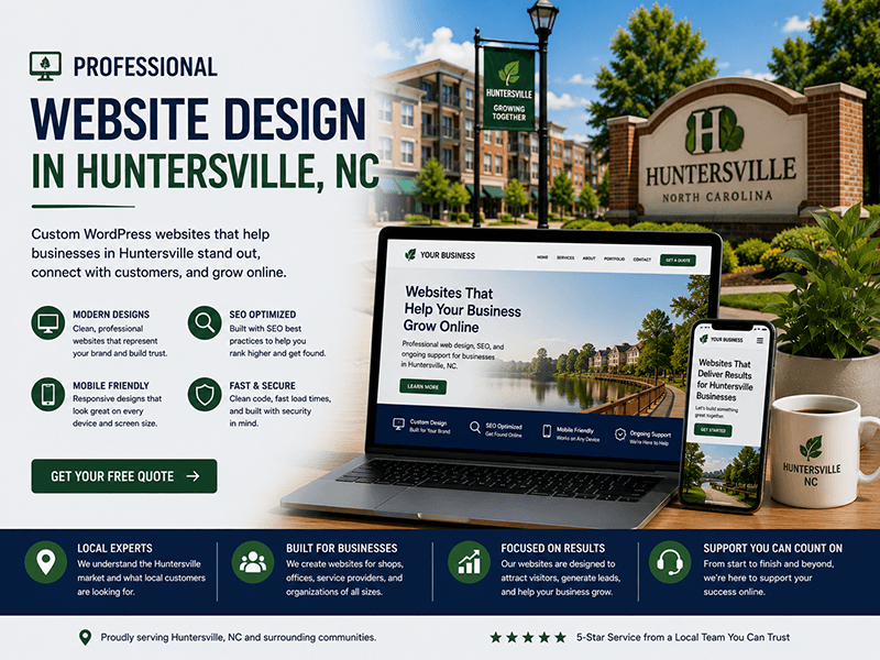 Professional Website Design in Huntersville NC