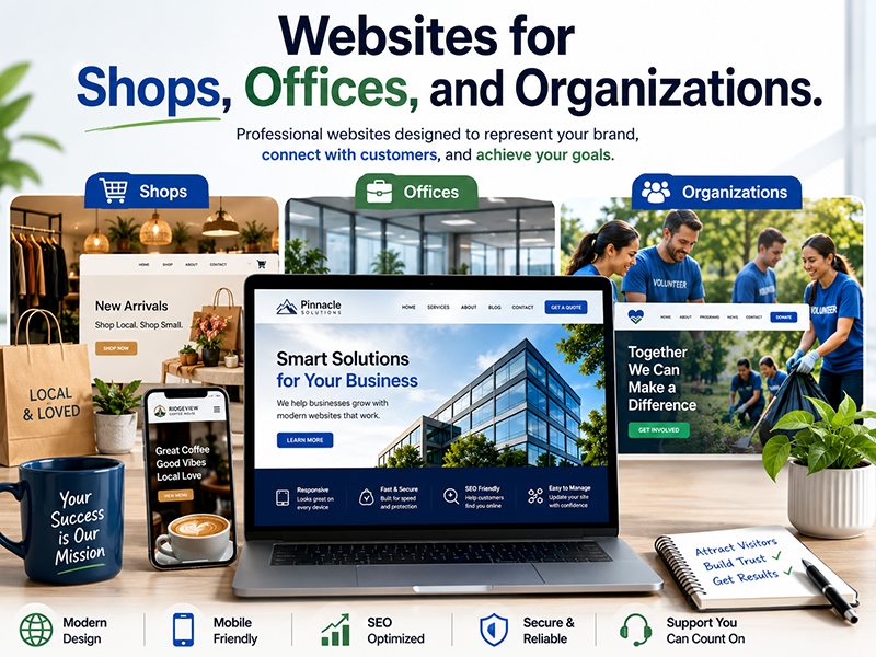 Websites for Shops, Offices, and Organizations